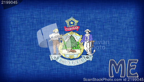 Image of Linen flag of the US state of Maine