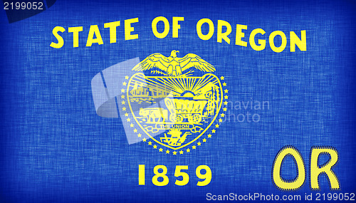 Image of Linen flag of the US state of Oregon