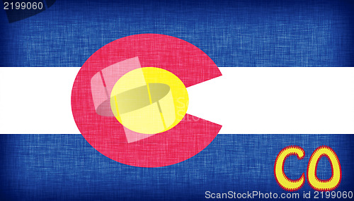 Image of Linen flag of the US state of Colorado
