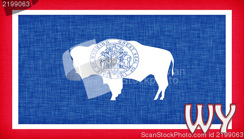 Image of Linen flag of the US state of Wyoming