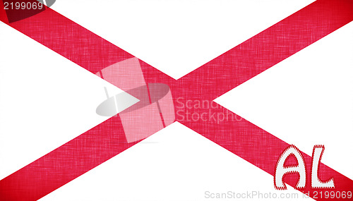 Image of Linen flag of the US state of Alabama