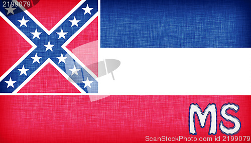 Image of Linen flag of the US state of Mississippi