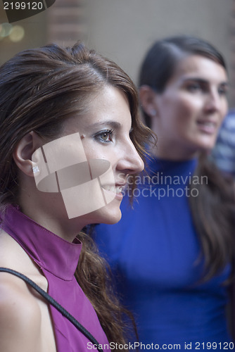 Image of Beautiful woman of Spain folk group