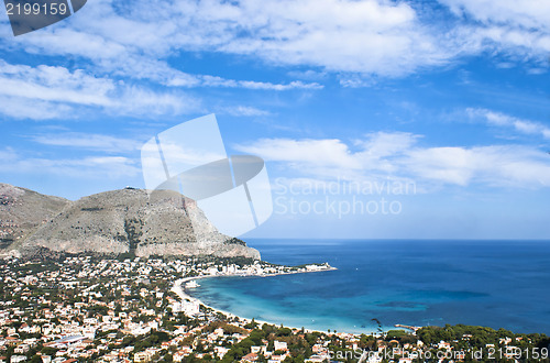 Image of Panoramic view of Mondello's gulf.