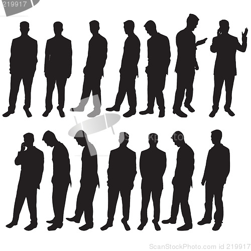 Image of Business man silhoutettes