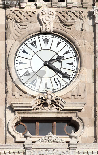 Image of clock on tower in dolmabahce palace - istanbul