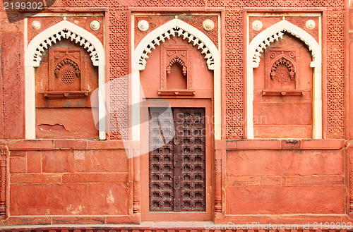 Image of building fragment with door in India