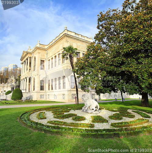 Image of dolmabahce palace at autumn - istanbul