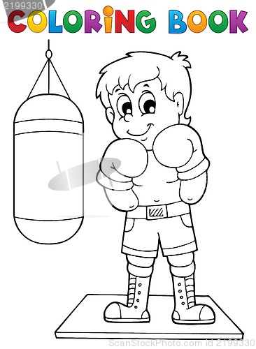 Image of Coloring book sport and gym theme 1