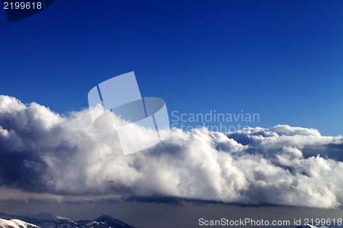 Image of Blue sky and winter mountains