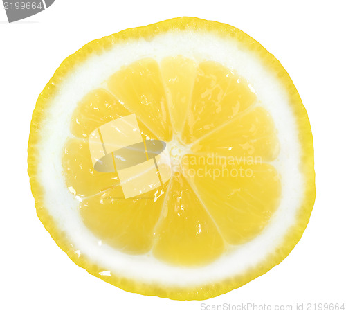 Image of Slice of yellow lemon