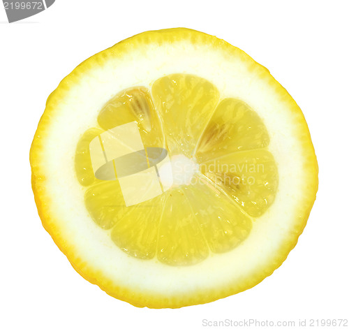 Image of Section of yellow lemon