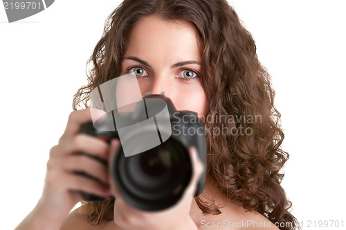 Image of Woman Looking at a Camera