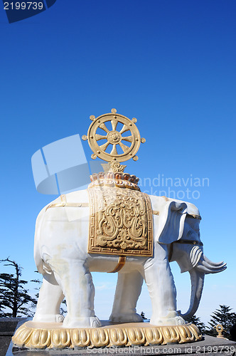 Image of White elephant statue 