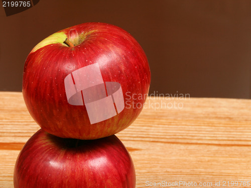 Image of Two juicy red apples