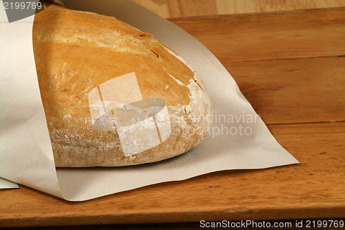 Image of Baked bread in paper
