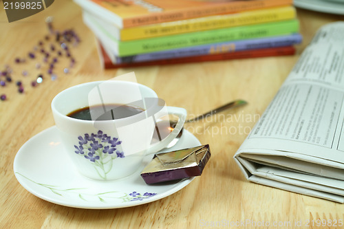Image of Coffee and books