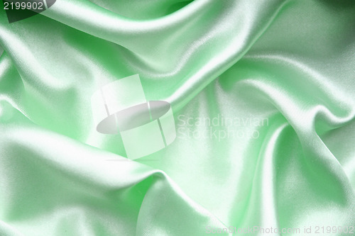 Image of Smooth elegant green silk as background