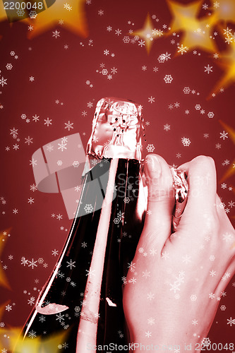 Image of Opening champagne bottle