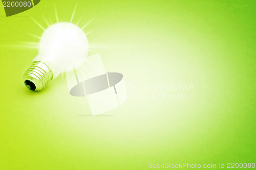 Image of Background with lit lightbulb