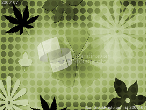 Image of Flowers & Leafs - background