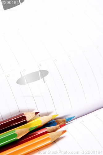 Image of Color pencil and agenda