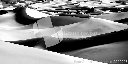 Image of Beautiful Sand Dune Formations in Death Valley California