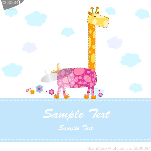 Image of baby arrival announcement card