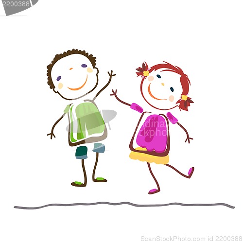 Image of little boy and girl