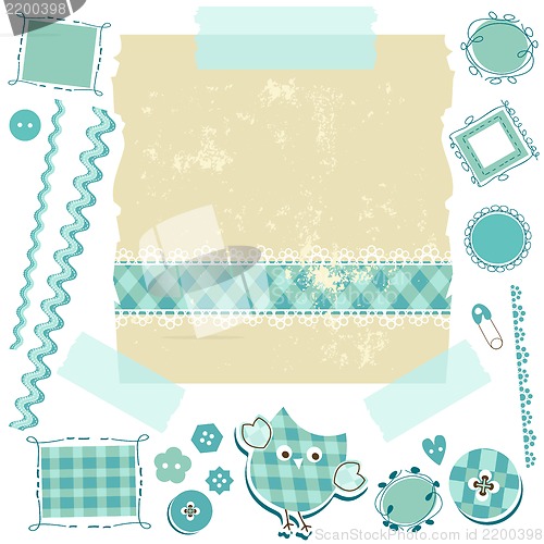 Image of blue scrapbook kit