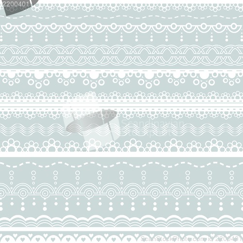 Image of white lace borders 