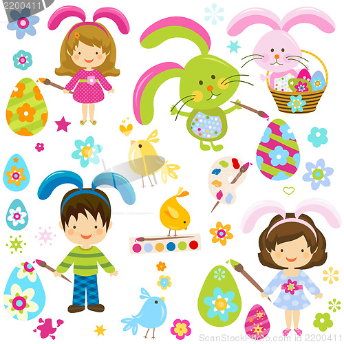 Image of easter children