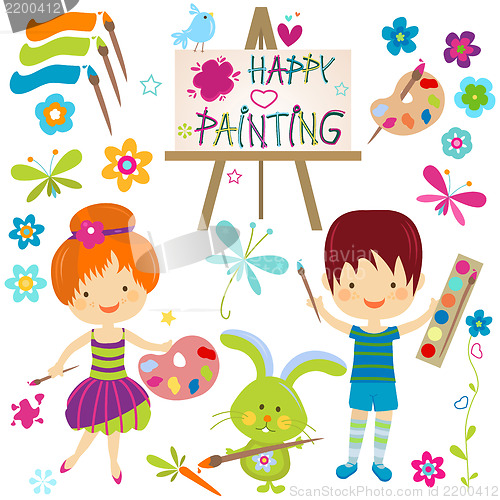 Image of happy painting