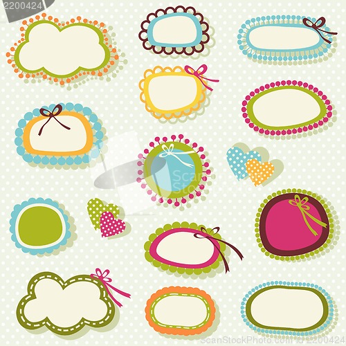 Image of spring colors labels set 