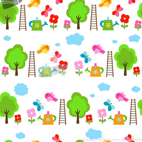 Image of garden seamless background