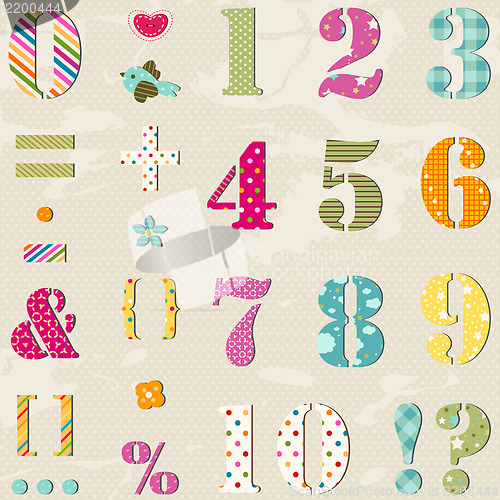 Image of colorful numbers set