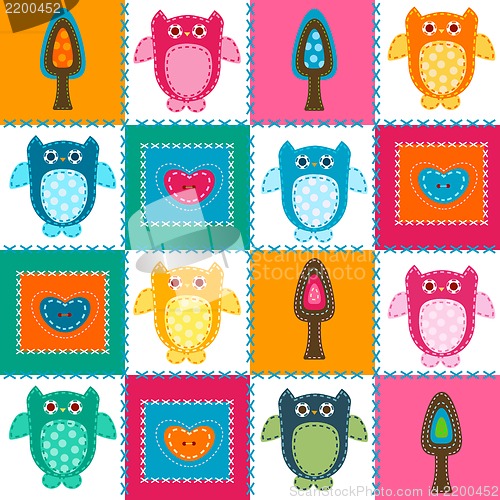 Image of stitched owls