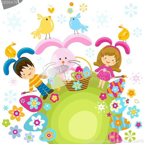 Image of easter children