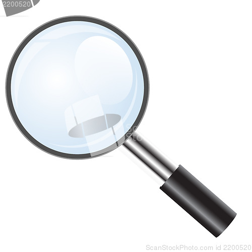 Image of Magnifying glass icon, search icon. Vector illustration.