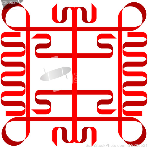 Image of Set   ribbons  and banners, vector illustration