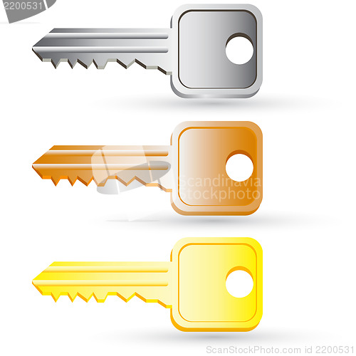 Image of Set of house key icons. Vector illustration.