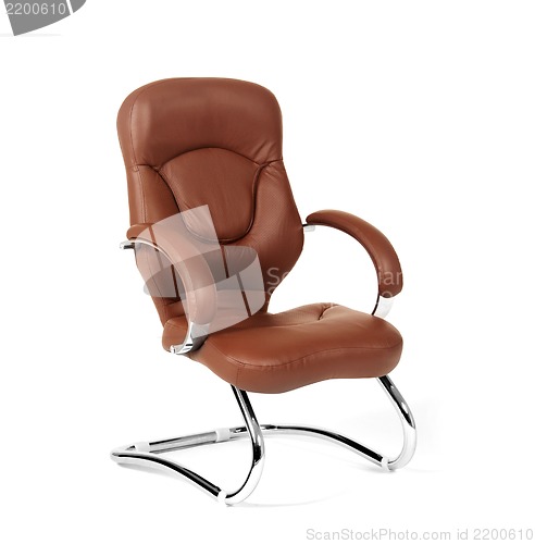Image of The office chair from brown leather