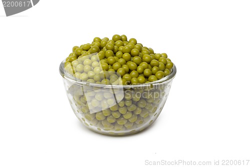 Image of Pea Pod in bowl on a white background