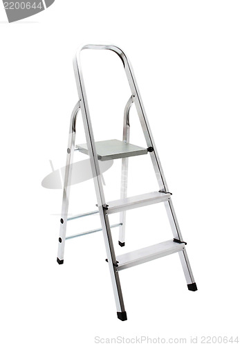 Image of metal ladder isolated on white with clipping path