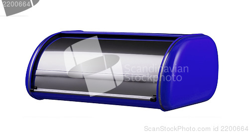 Image of closed metallic breadbasket isolated