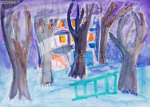 Image of Autumn - Child's painting