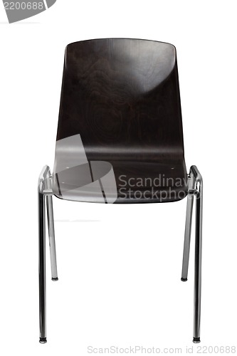 Image of Black chair, isolated on a white background