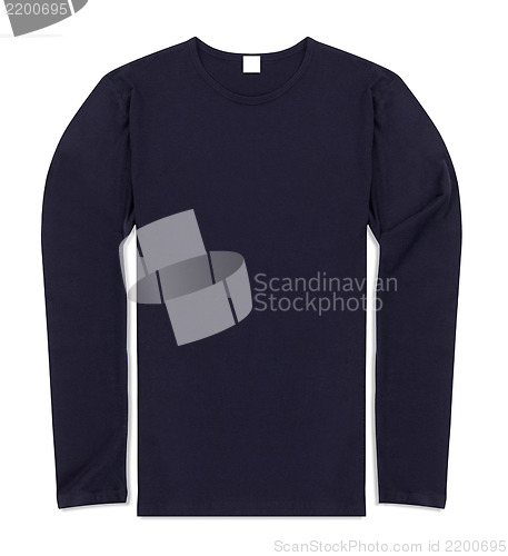 Image of Blue long sleeve shirt isolated on white