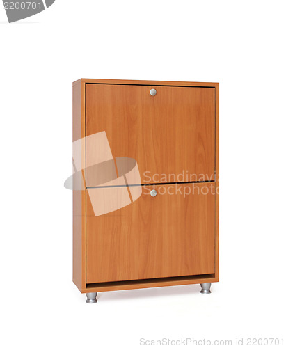 Image of modern wooden wardrobe