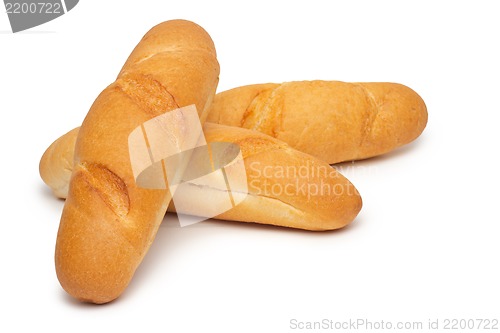 Image of hot dog bread, isolated on white background